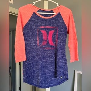 Hurley 3/4 sleeve top